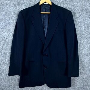 Assets by Andrew Fezza Blazer Jacket Women 10 Blue Notched Lapel Formal Business